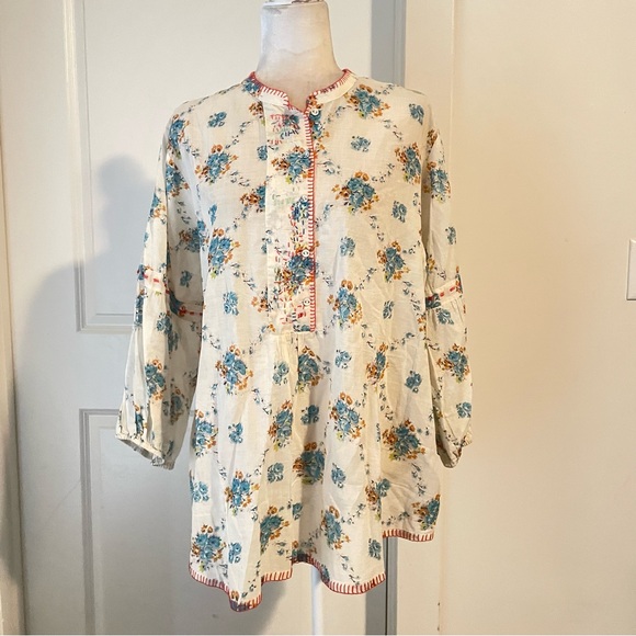 New Johnny Was Leti Boho Floral Blouse Sz XL - Picture 3 of 8